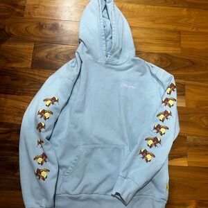 Golf Wang Sky Blue Hoodie with Graphic Sleeves